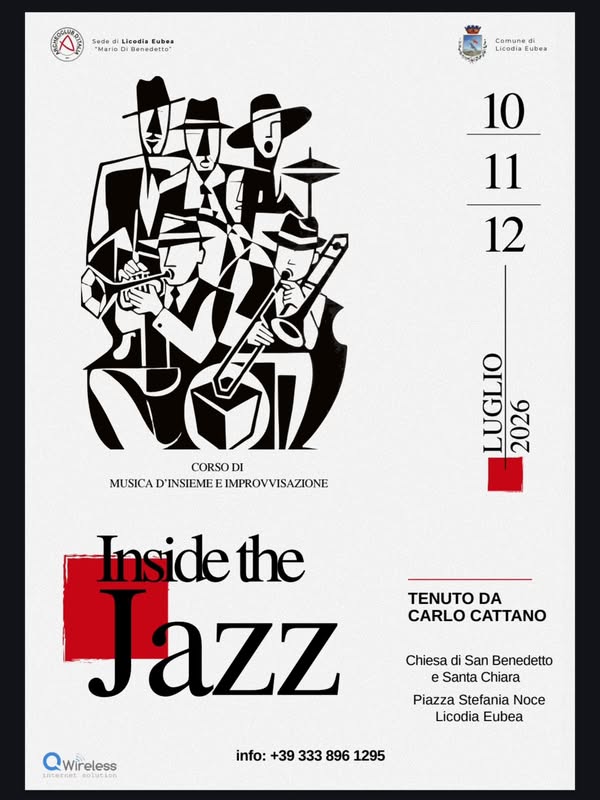 Locandina Inside the Jazz – Carlo Cattano a Licodia Eubea